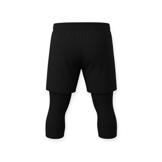 SAYF Shorts – Schwarz mit integrierter Tight & Schwert-Design